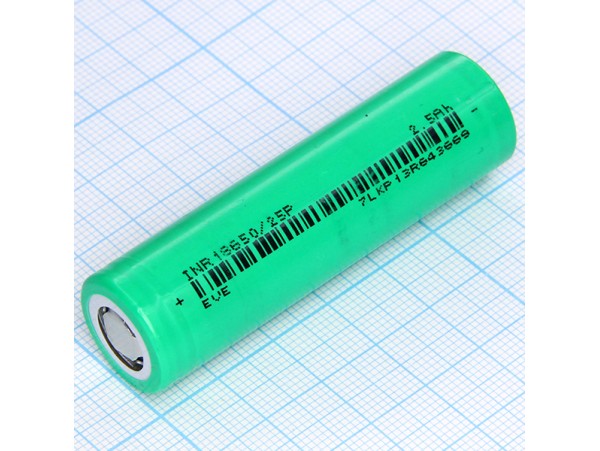 Аккумулятор 3,6V/2500mAh INR18650 Аккумулятор 3,6V/2500mAh INR18650