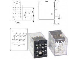 Реле 24VDC HJQ-22F-4Z 4C 5A/240VAC