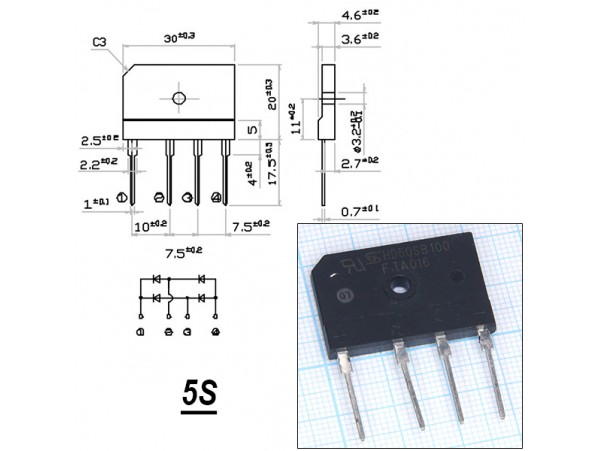 HD50SB100 1000V/50A диодный мост