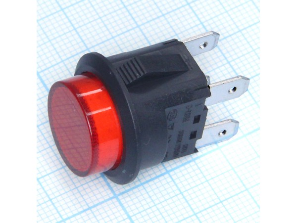 PBS2-8R 250V/12A off-on красная кнопка