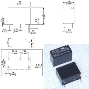 Реле 5VDC 101N-1CH-F-C 6A/250VAC