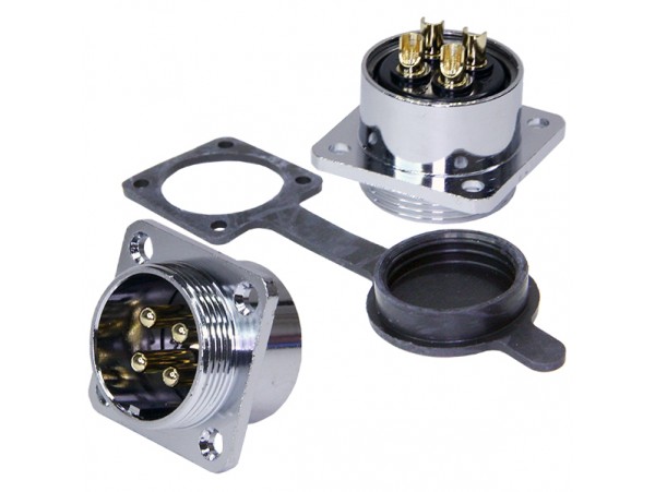 GX25M-4H вилка 4PIN на корпус