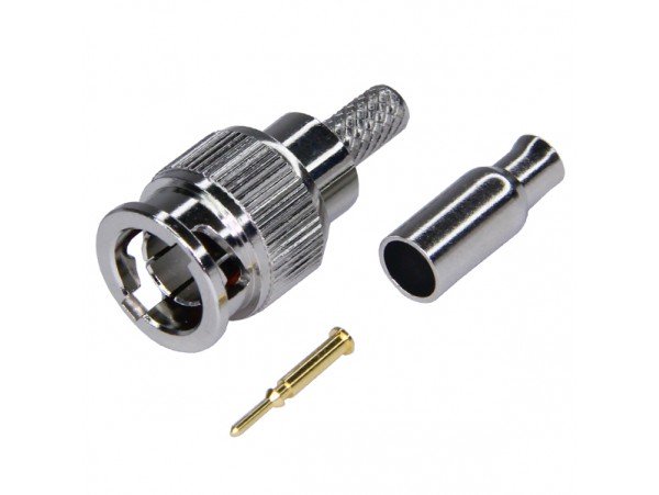 MiniBNC Штекер на кабель (RG174) обжим M558300E179U