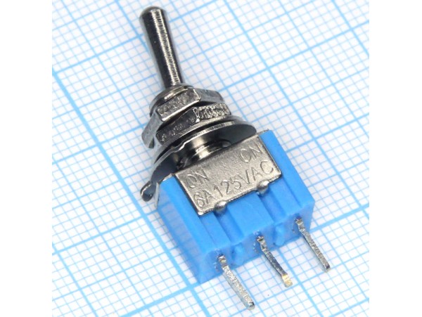 MTS-102-A2 6A/125V ON-ON на плату Тумблер