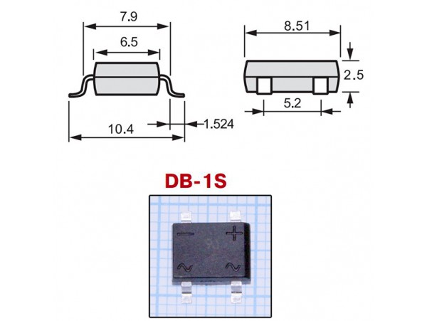 DB207S (700V/2A) Диодный мост