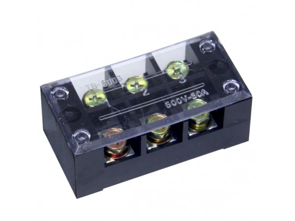 TBC-6003 Клеммный блок  60А, 600V, 3 клеммы