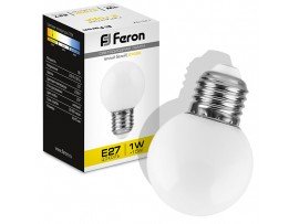 Лампа 220V 1W E27 2700K LED шар