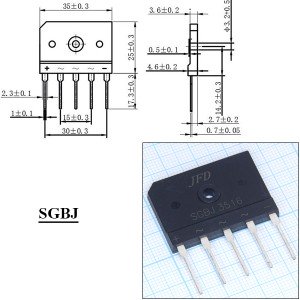 SGBJ3516 35A/1600V диодный мост 3-х фазный