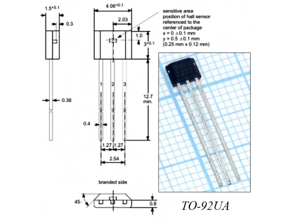 HAL508UA-A-2-B-1-00 датчик Холла