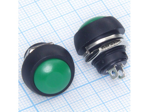 PBS-33 250V/1A off-(on) NO зеленая кнопка