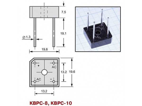 KBPC1008 (10A/800V) Диодный мост
