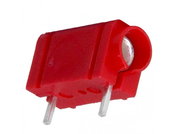 571-0500 гнездо 4мм банан на плату, красное DELTRON