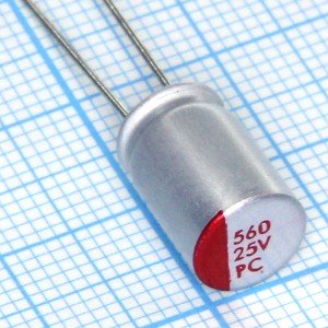 Конд.560/25V 0812 +105°C полимерный