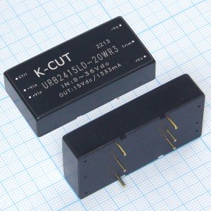 URB2415LD-20WR3 (9V-36V>15V/1.3A) Преобразователь напр.