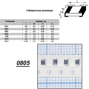 Чип рез.F0805-0,3R 1%