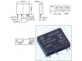 JGC-4F-05D-0M 5VDC 1A 250V/2A реле твердотельное