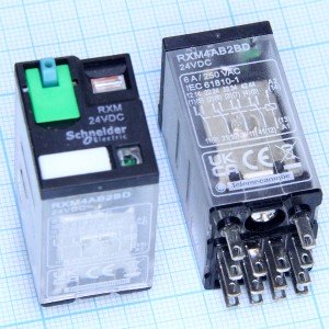 Реле 24VDC RXM4AB2BD 4C 6A/250VAC