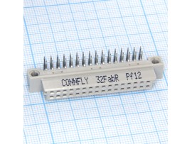 DS1118-32F0R23 розетка 2х16к на плату угловая