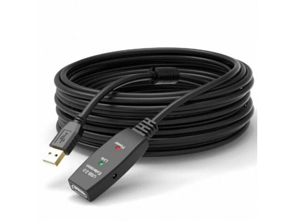 Шнур USB A = USB A шт<гн, 20м, усиленный, активный