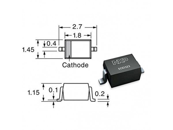 BZT52C27S (Стабил.27V/0.2W)