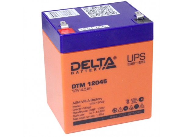 Аккумулятор 12V/4,5Ah DTM 12045 90х70х100 Delta