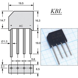 RS406 (600V/4A)/KBL406 Диодный мост