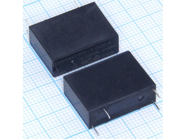 Реле 12VDC DYS1-S-D12V-A 1A 5A/250VAC