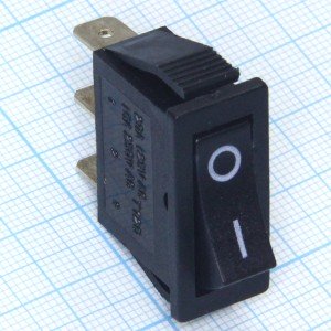 RS-102-16C 250V/15A переключатель ON-ON черный