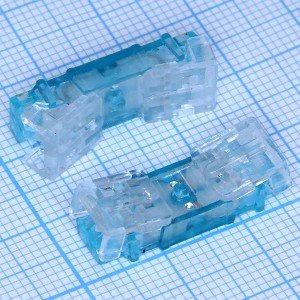 Скотчлок для витой пары 2х1, 50шт, 0,4-0,9 мм2, синий