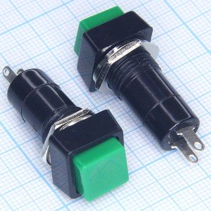 PBS-12A 250V/1A on-off зеленая кнопка