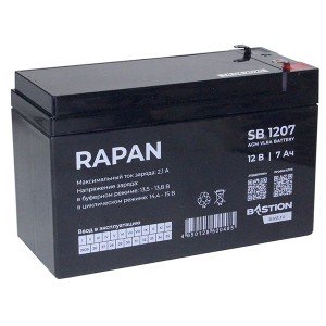 Аккумулятор 12V/7Ah SB1207 (151х65х98мм)  RAPAN