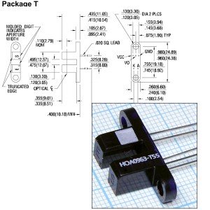 HOA0963-T55 оптопара щелевая