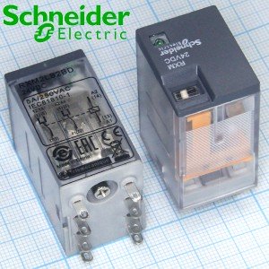 Реле 24VDC RXM2LB2BD 2C 5A/250VAC