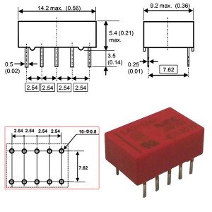 Реле 5VDC EA2-5NU 2C 1A/250VAC