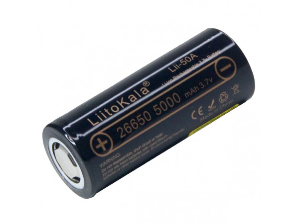 Аккумулятор 3,7V/5000 26650 LiitoKala б/з Lii-50A