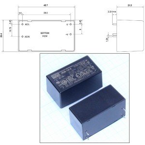 IRM-10-5 Преобразователь напряжения ~220V>5V(2A)