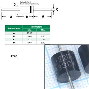 5KP33CA Диод защитный 5000W/33V