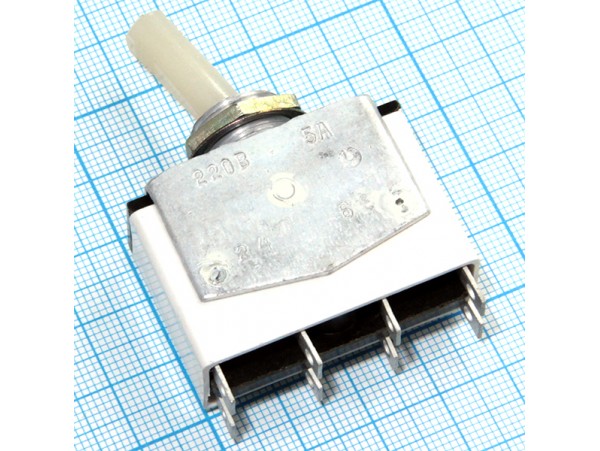 Тумблер ТВ1-2 5А/220V пластиковый рычаг