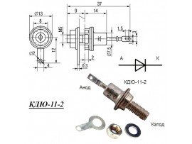 КД202Р (Uобр.имп.=600В) без гайки