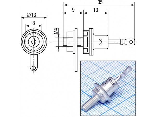 Д815Е (Стабил.15V 8W) без гаек