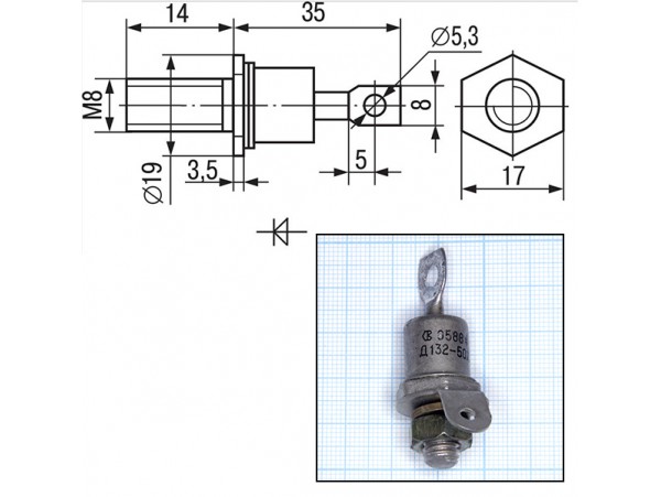 Диод сил. Д132-50Х-10