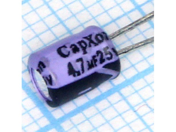Конд.4,7/25V 0405 +105 С CapXon