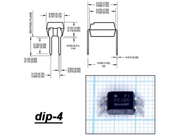 PC120 Оптопара   DIP4