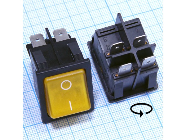 SC-767Y 250V/15A on-off жёлтый переключатель