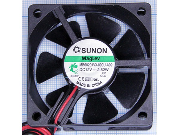 Вентилятор 12V 60х60х20 MB60201VX-000U-A99