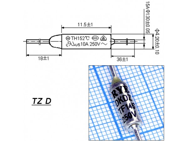 TZ D-145-15A Термопредохранитель