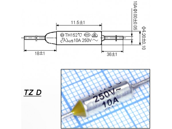 TZ D-170-10A Термопредохранитель