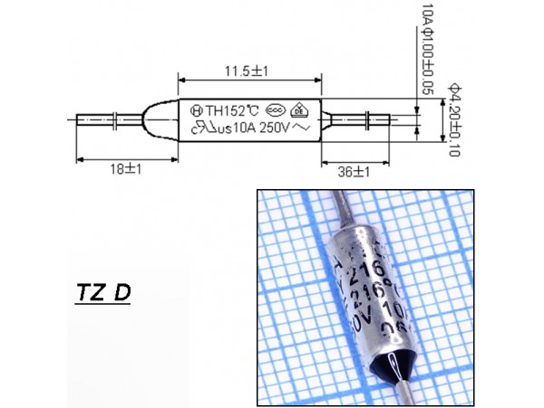 TZ D-216-10A Термопредохранитель