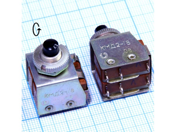 КМД2-1В 250V/3A 2on-(on) NC кнопка Россия