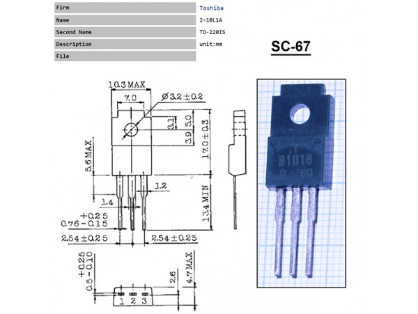 2SB1018 Toshiba